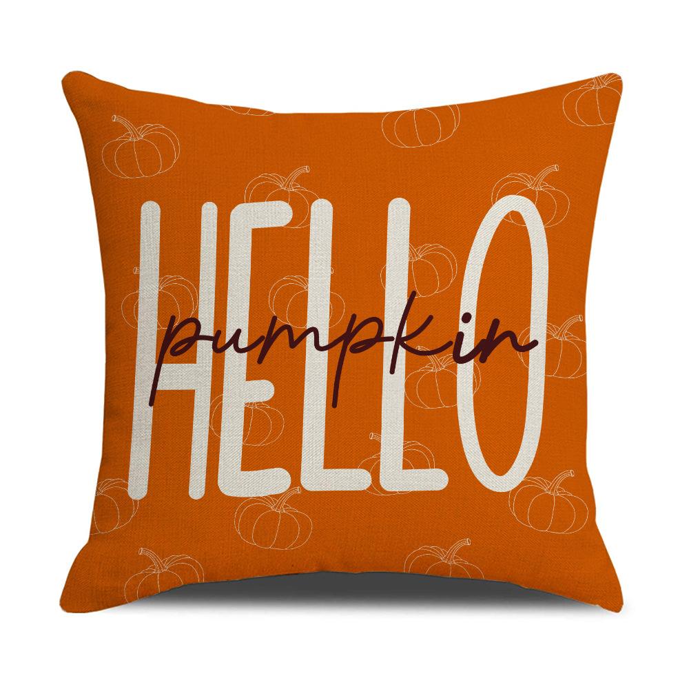 Autumn New Maple Leaf Pumpkin Pillowcase Farmhouse Harvest Atmosphere Layout Linen Pillowcase Living Room Sofa Pillowcase