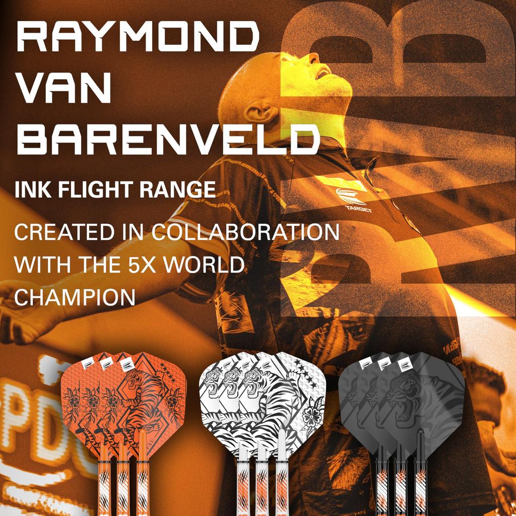 Target Raymond Van Barneveld Model Ink Flight Shaft 420003 & Kit, Medium, 3-Pack,