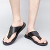 2024 Summer Men's Flip Flops Handmade Leather Slippers Fashion Men's Flip-flops Outdoor Breathable Comfortable Simple Sandals