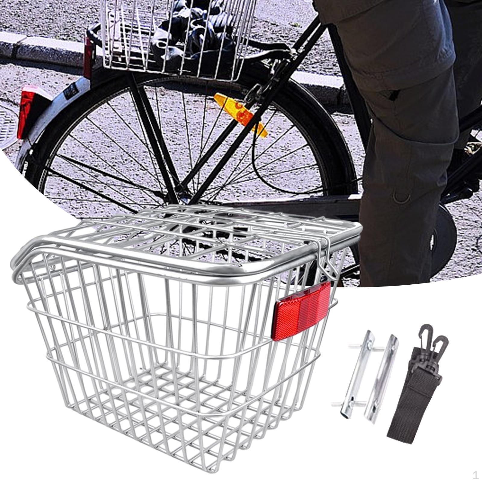 Cestino Posteriore Per Bicicletta In Metallo Con Parapioggia E Rete, 40x32x17cm, 21L