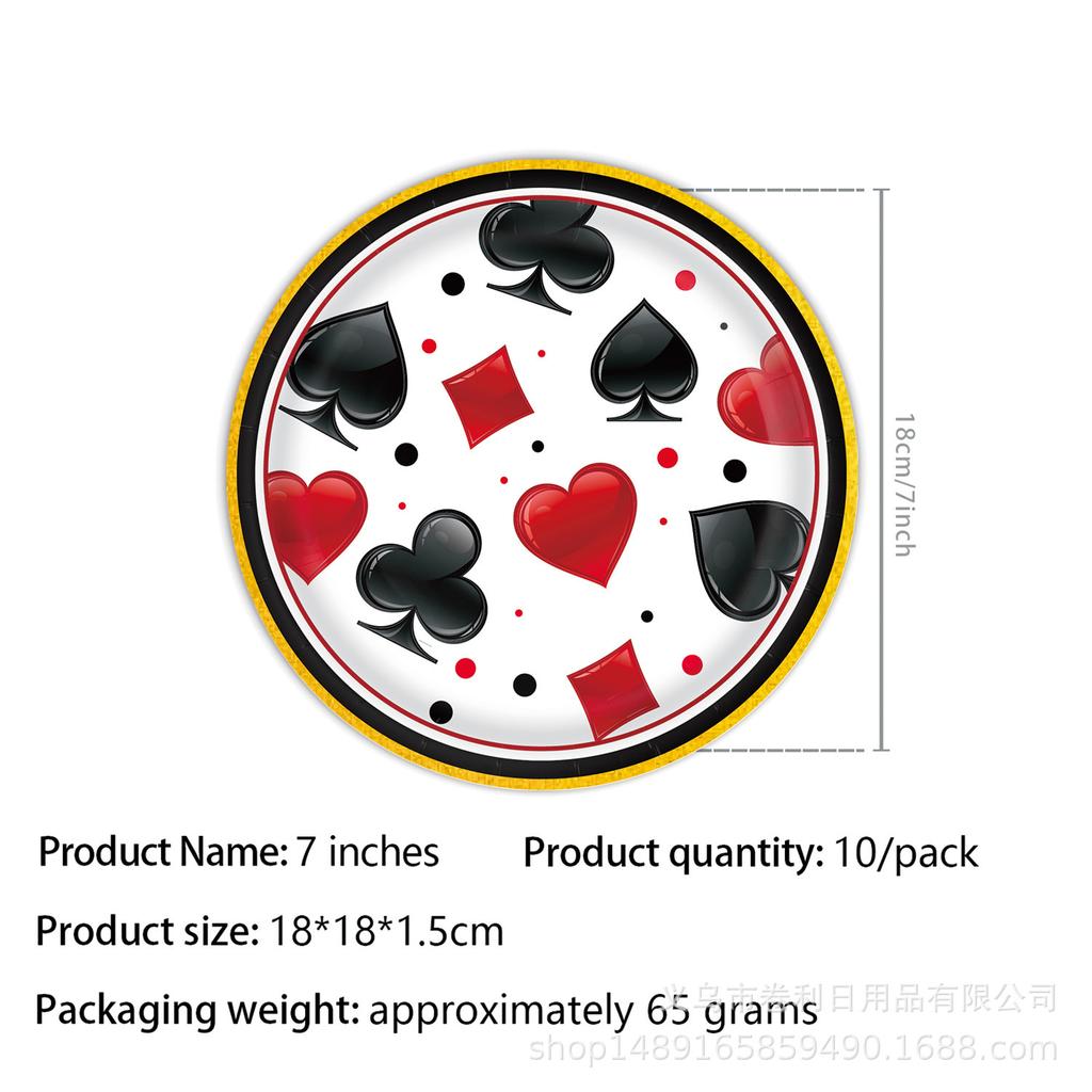 Geburtstagsparty im Casino-Stil: Geburtstagsdekorationen, Pokerdekorationen, Banner, Besteckarrangement