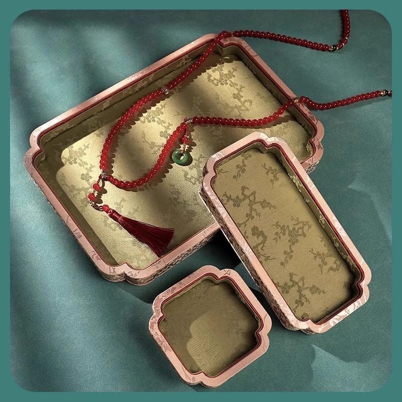 Retro Jewelry Displays Tray Exquisite Bracelet Showcase Pallet Jewelers Necklace Display Salver Counter Live Pictures Props