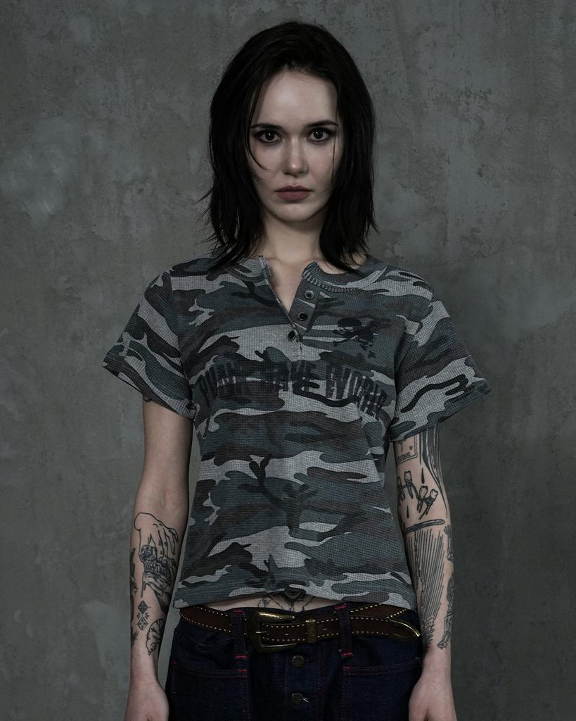 Enenpiseu P.S.W Camo Henleyneck