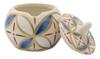 Dutch Kyo-yaki/Kiyomizu-yaki hand-painted salt container with cloisonné TG-011D