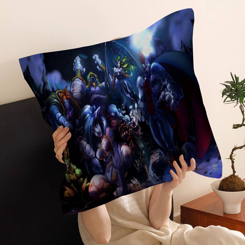 Fighting Game Vampire Darkstalkers Pillowcase Toon Gift Cushion Cover Bedroom Home Sofa Chair Seat Decor Pillow Case