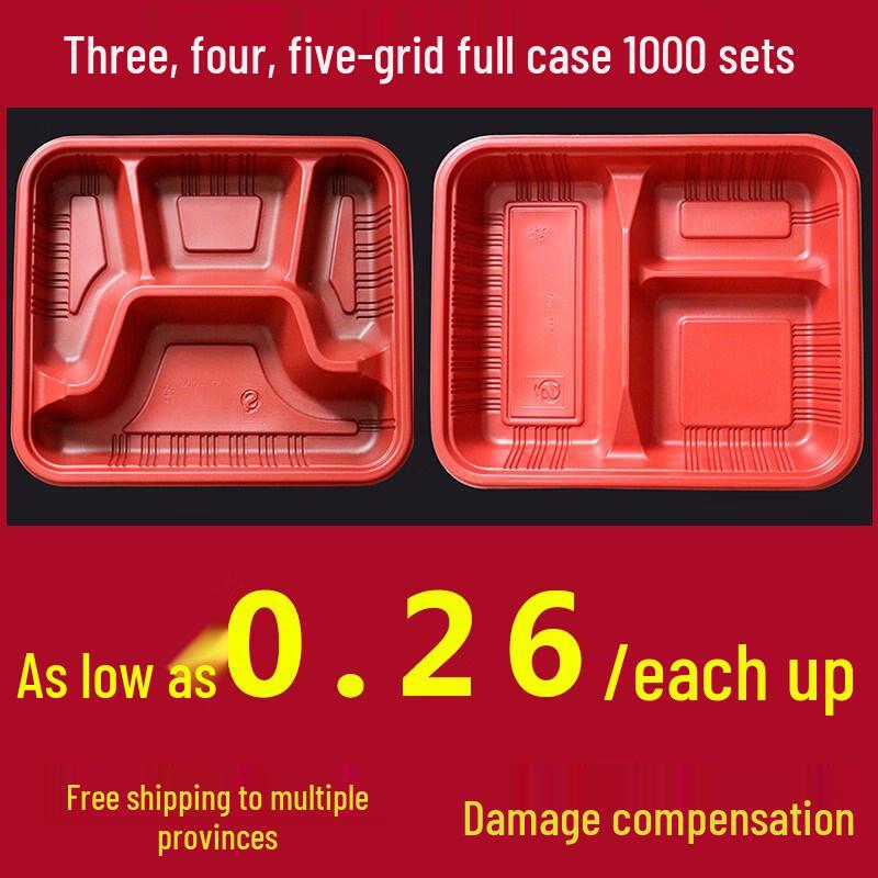 ZISIZ Disposable 3-Compartment Meal Box