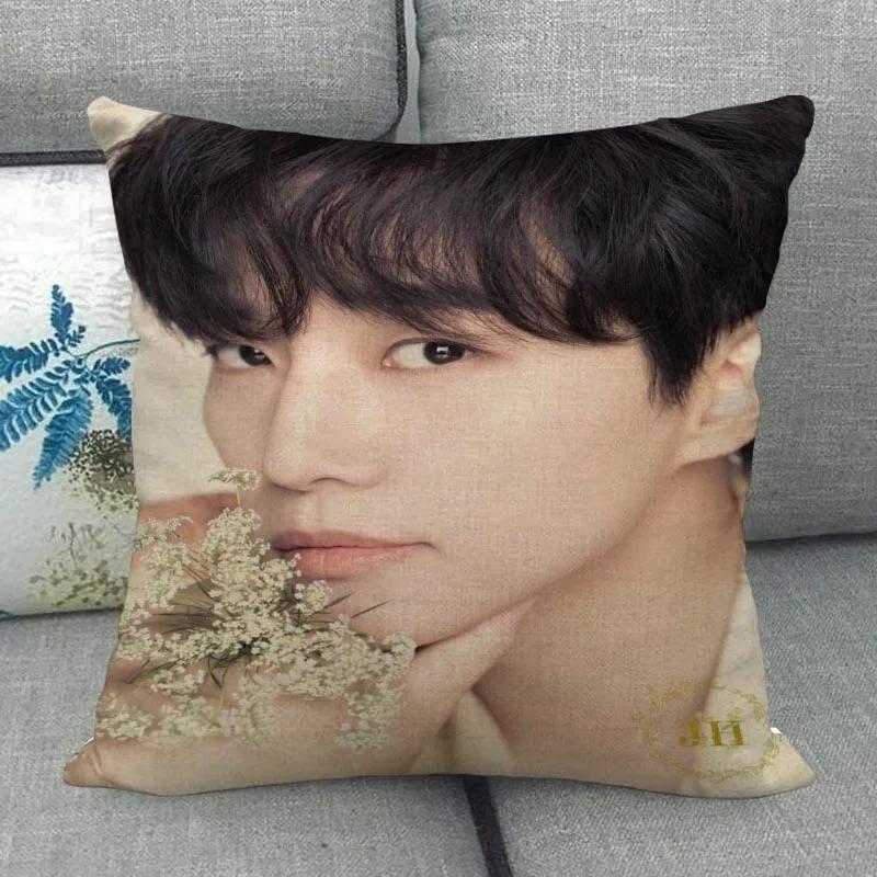 Kpop Lee Junho Pillowcase High Quality Home Textile Cotton Linen Fabric 45x45cm One Side Decoration Pillow Cover New WJY10.16