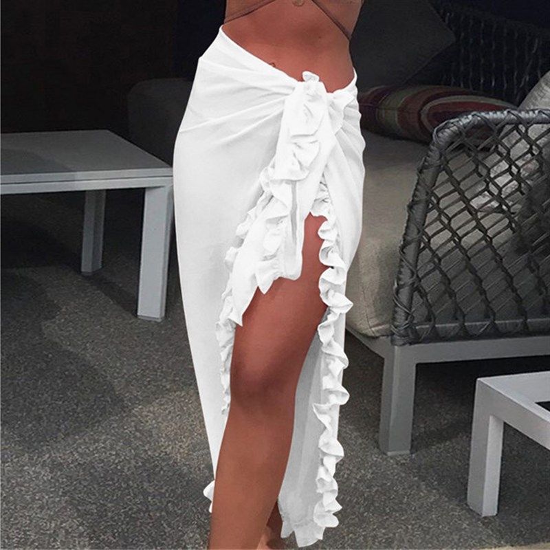 2020cubierta Femenina Chiffon Wrap Falda Playa Bikini