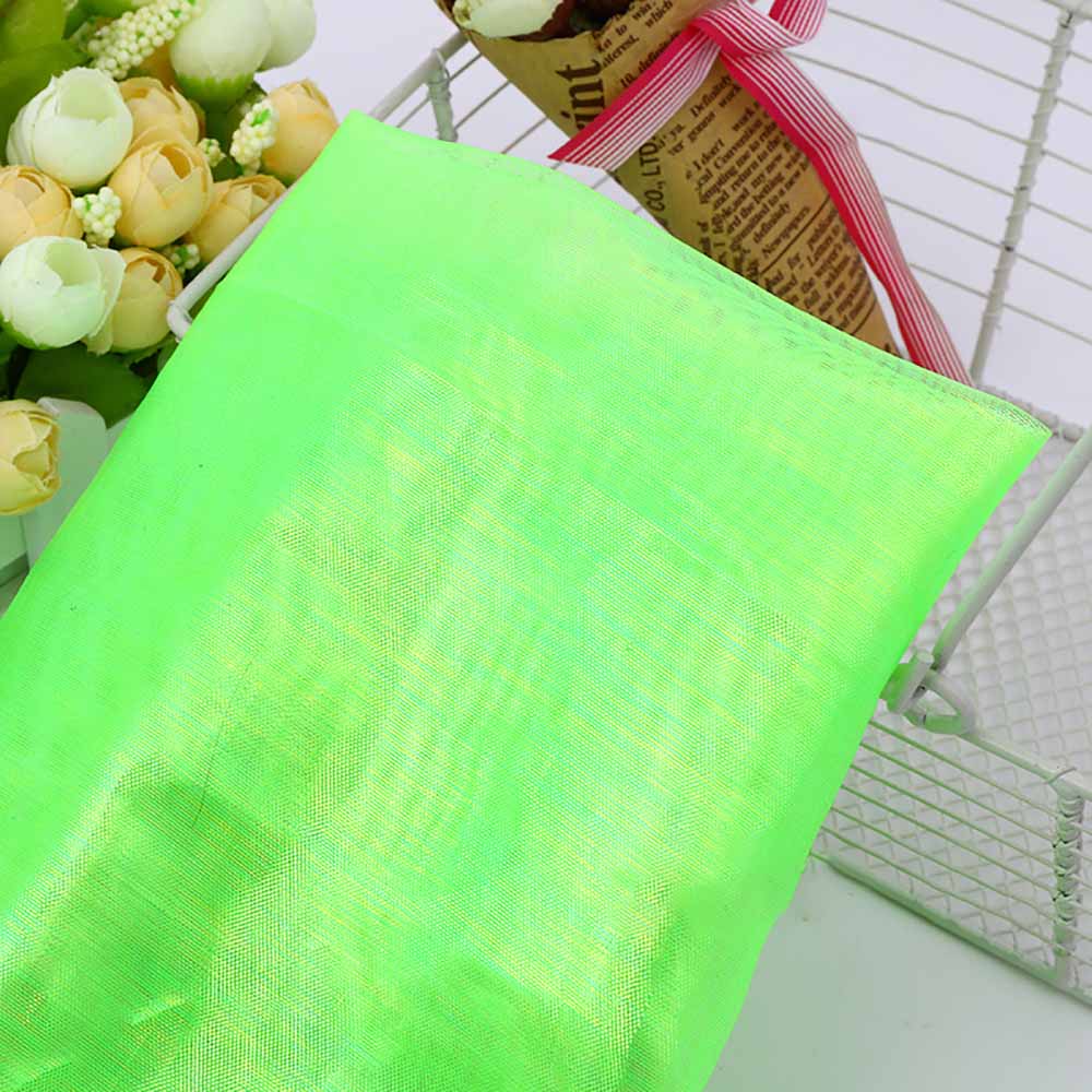 100X150CM Iridescent Tulle Tablecloth With Colorful Plain Yarn Bright Silky Fabric For Costumes Wedding Mermaid Birthday Party Decoration Supplies