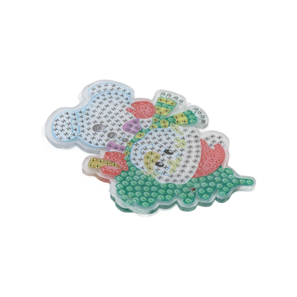 DIY 5D Rhinestone Painting Snowman Shape Decorative Rhinestone Painting Pendant for DIY Craft Indoor Decoration Gift