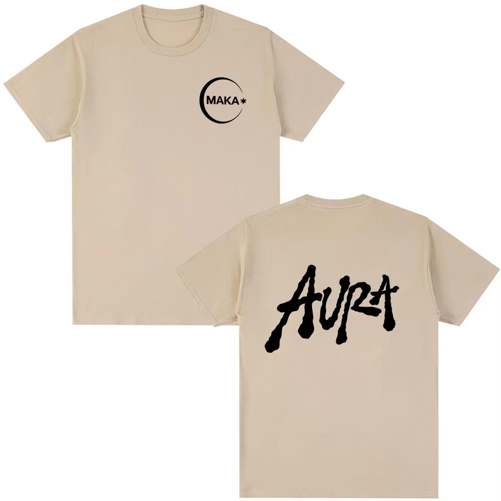 Rapper Maka Aura 2025 Tour Vintage Print Unisex Casual Women And Men Fashion Comfortable T-shirt