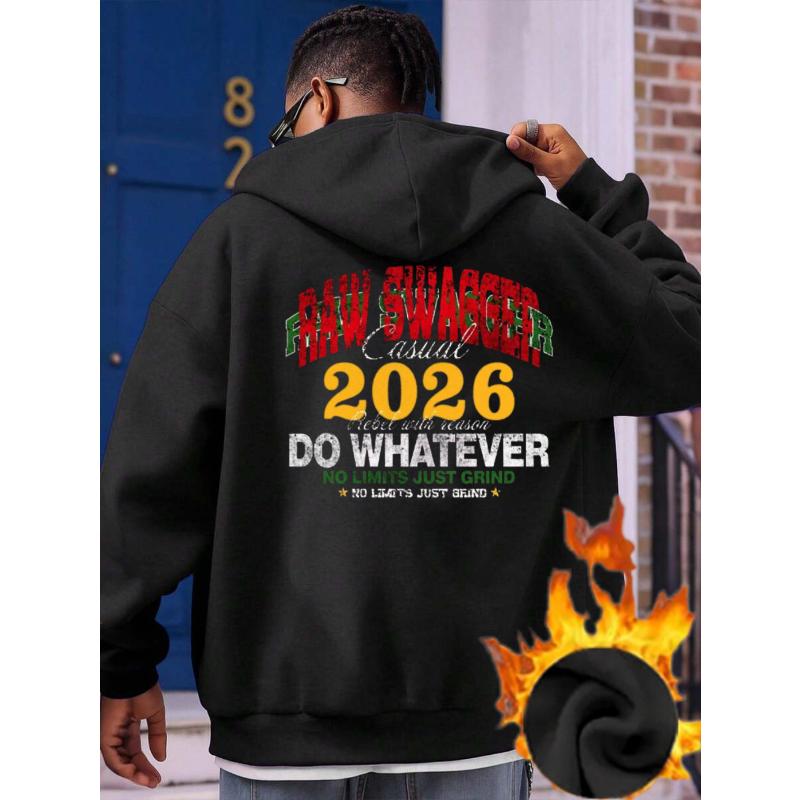 

2026 Thermal Polyester Hooded Coat Water-Repellent Camping Jacket XXL чорний