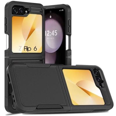 Fodral för Samsung Galaxy Z Flip 6 - Reptåligt Stöttåligt Robust Fullständigt Skydd - Svart