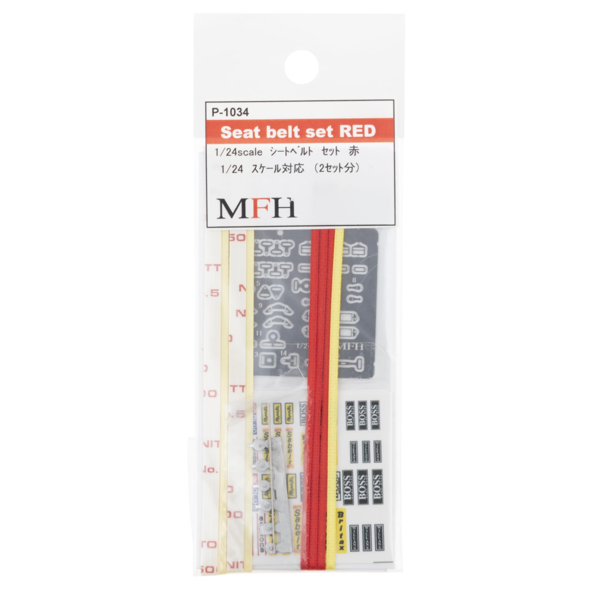 

Model Factory Hiro Набор моделей ремней безопасности P1034 Набор, Детали, Масштаб 1/24, Красный, 2,