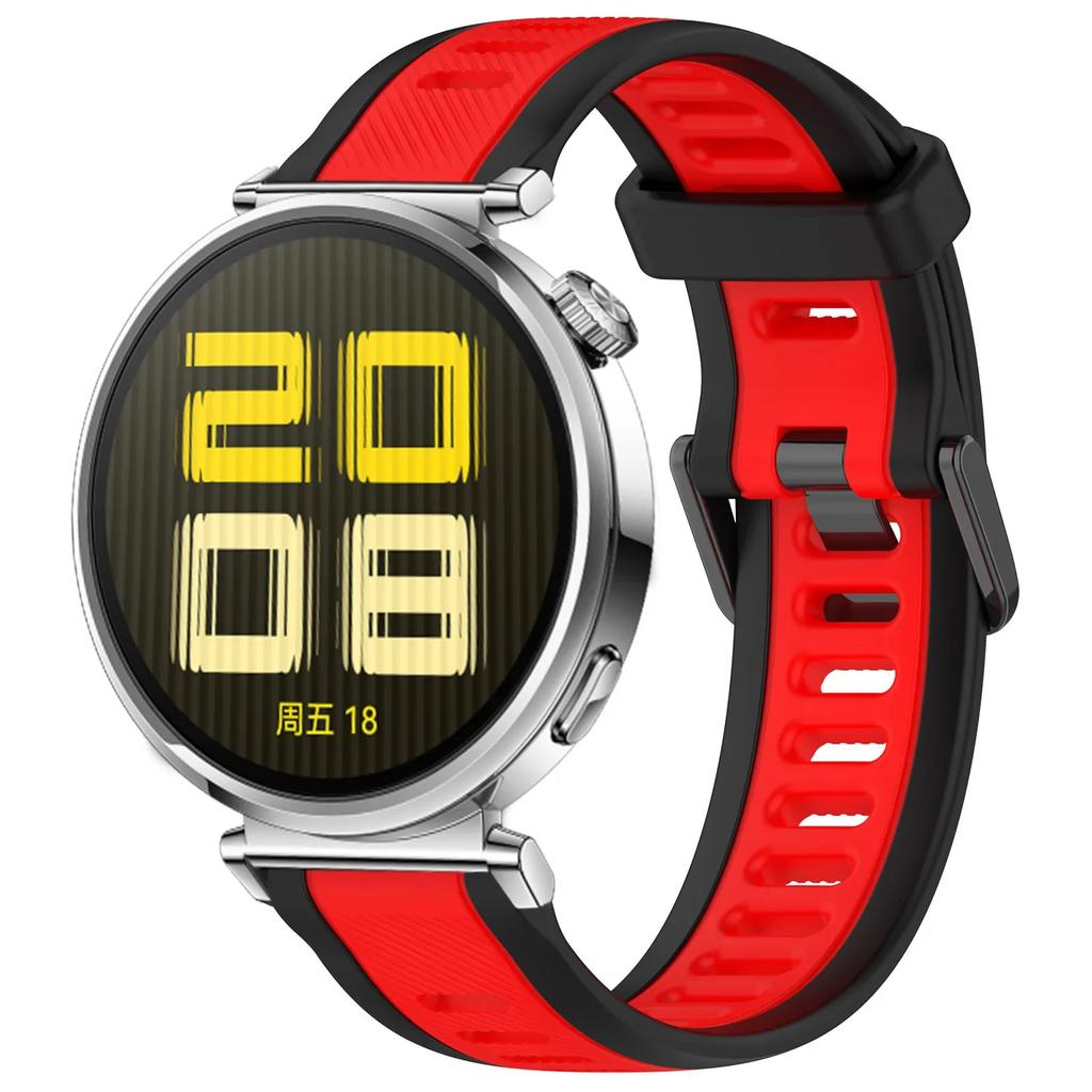 18mm Two-color Silicone Strap for Huawei Watch GT5 41mm GT5Pro 42mm Bracelet Comfortable Band for Huawei Watch GT4 41mm Correa