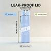 1PC Blank Light Faded White Minimalist Print 750ml Portable Sports Water Bottle Leakproof Gym Outdoor Travel Drink Cup
