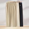 Yalu Women's Summer Ice Silk Straight Leg Cropped Pants