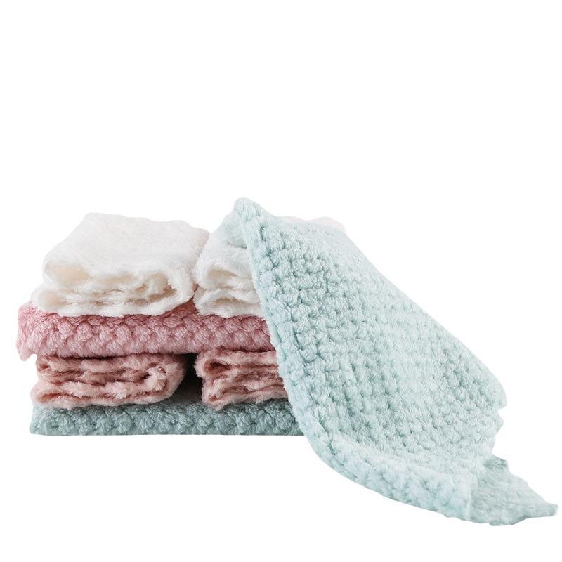 Small Coral Velvet Dishcloths Teak Microfiber Dishcloths Kitchen Towels Cleaning Cloths
