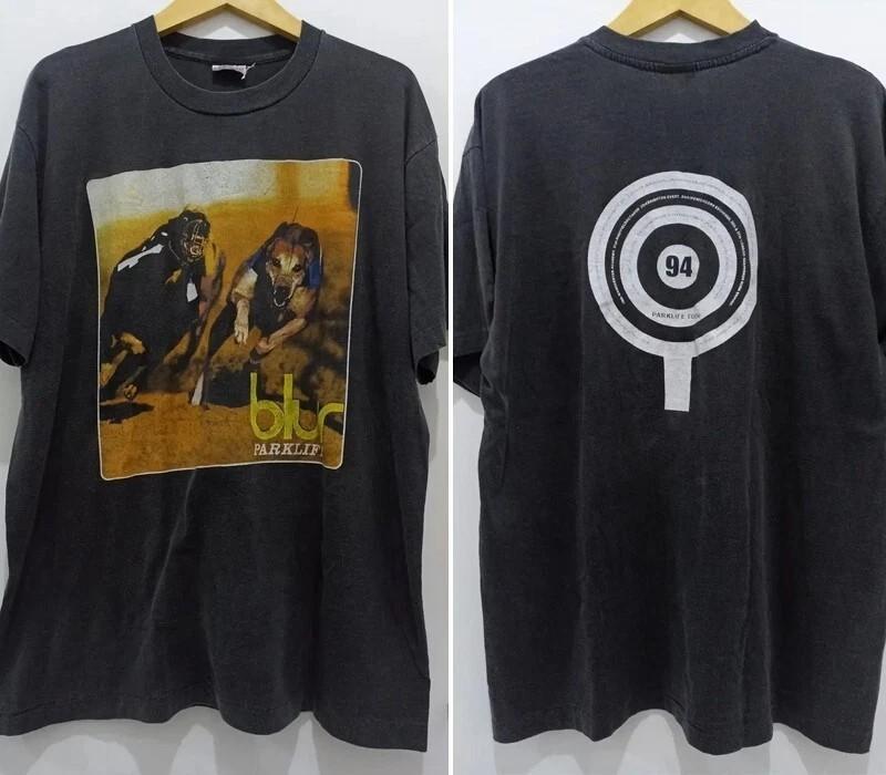 Blur Parklife 94 2 side Retro style Black Unisex T shirt Men Women S5XL Unisex T-Shirt M