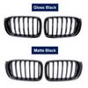 Car Front Sport Kidney Grill Grille Matte Glossy For BMW X3 F25 X4 F26 14-17 Single Line Slat Replacement Racing Bumper Grills