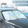 Car Interior Heat Shield Windshield Sun Shade UV-Resistant Easy To Install Window Sunshade Automotive Protection Foldable Front Vehicle UV