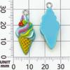 12-Color Resin Ice Cream Cone Charms for DIY Jewelry