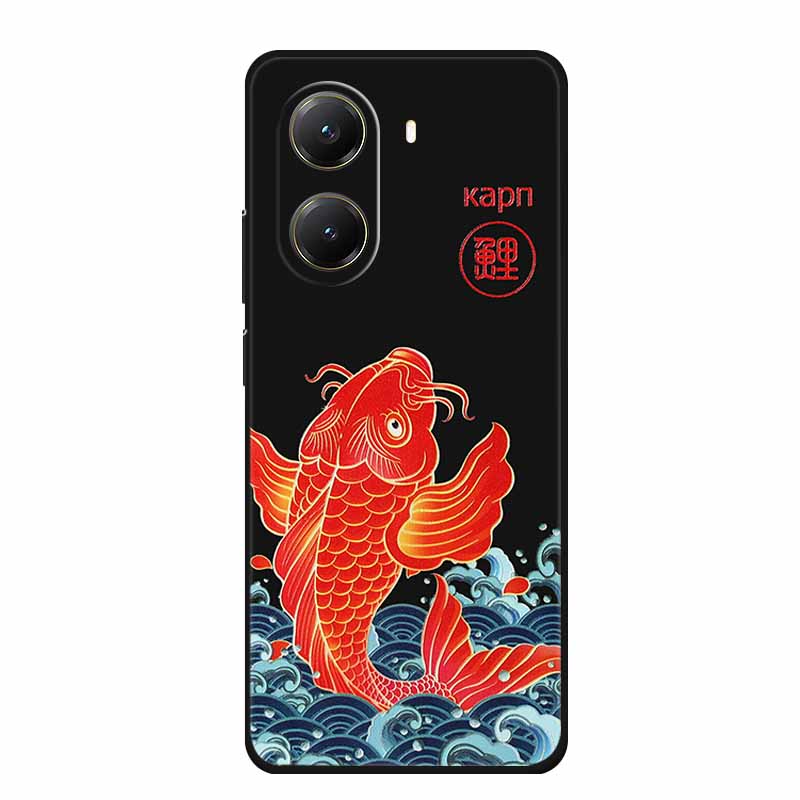 For Xiaomi POCO X7 Pro Case X7Pro 3D Relief Emboss Flowers Black Silicone Soft Back Cover Case For Redmi Turbo 4 Case Turbo4 Bag