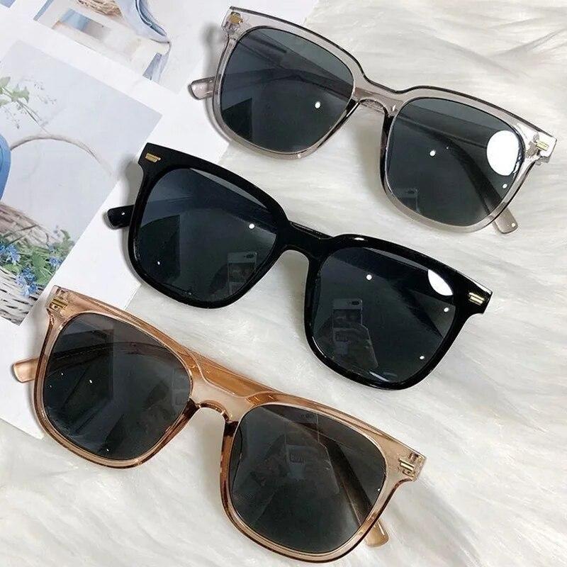 Summer Square Solbriller for Lady Mote Trendy Style Solbriller Vintage Shades Goggles UV400 Protection Streetwear Eyewear