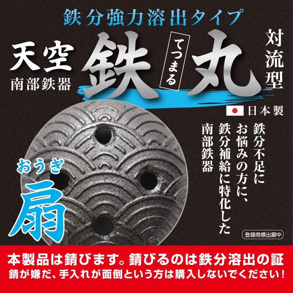 Tenku Tetsumaru Convection Type Iron-Rich Release Type [Fan] Nambu Ironware Iron Supplement