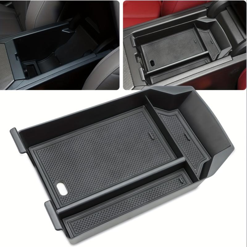 For BMW X3 2025 Center Console Armrest Organizer Tray Durable ABS Black Storage Box with Divider Car Interior Accessories