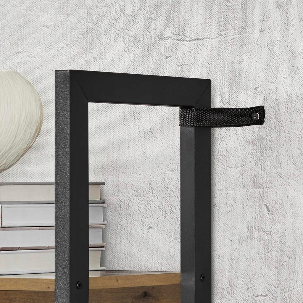 Regał Metalowy Stojący Artisan-Czarny Duży Pojemny Szeroki Na Książki Loft