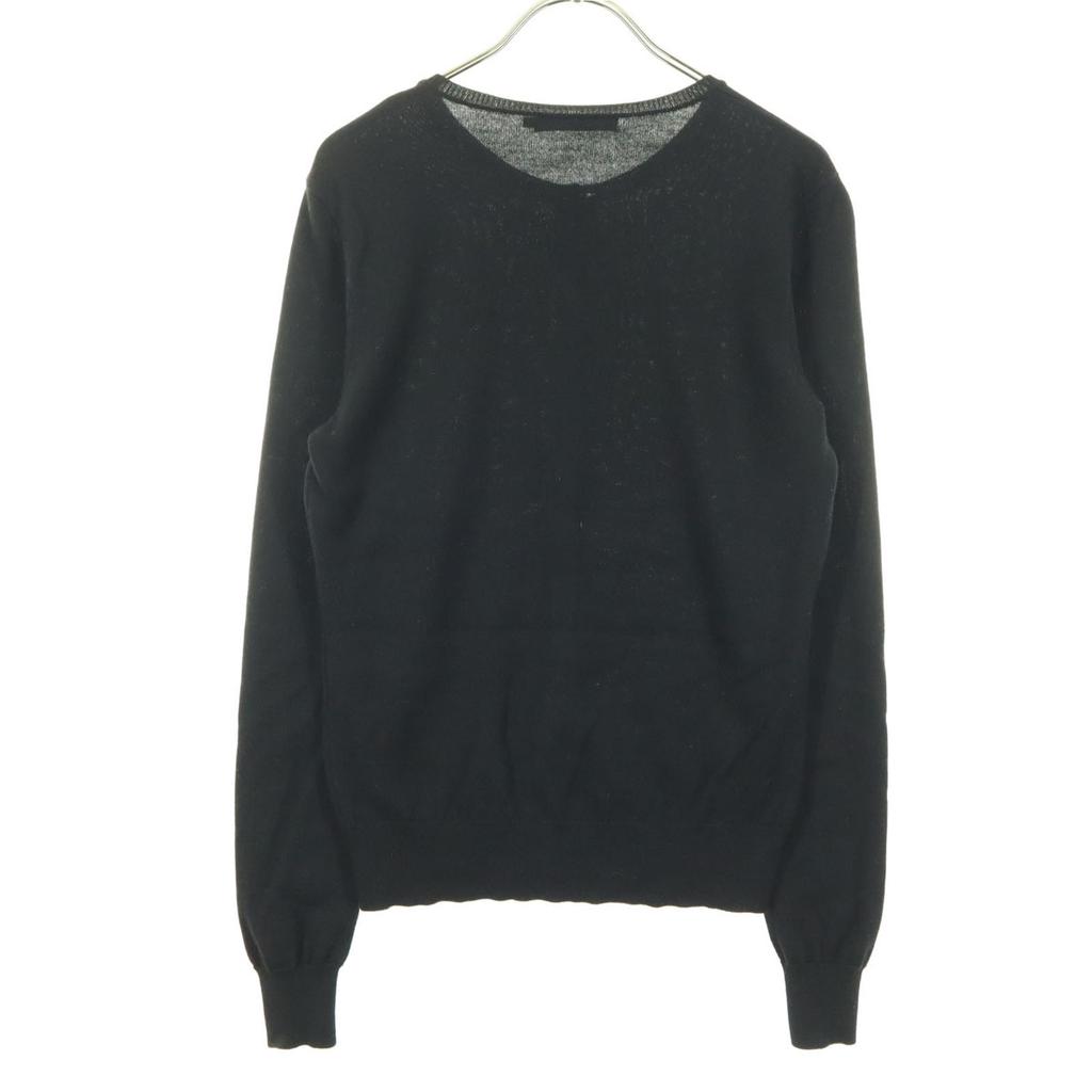 RALPH LAUREN One point logo Long sleeve knit cardigan L black Women Used