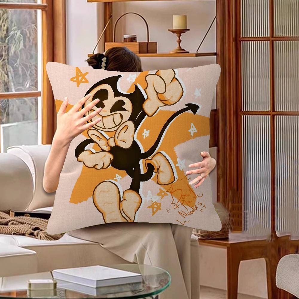 Game B-Bendy And The Ink M-Machine Lucky Dragon Pillow Cover Sofa Cushion Cover Home Room Decoration Children Gift