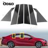 För Kia Forte Sedan Bilpelare Dörrfönsterlist Dekorpanel Dekal Blank Svart 8 st