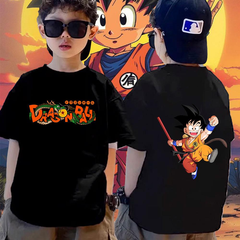 Dragon Ball Z Children's T-shirt Cute Anime Boy 1-11 Year Old Super Saiya Cartoon T-shirt
