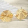 Pleated irregular geometric earrings, vintage stud earrings, high-end niche temperament earrings