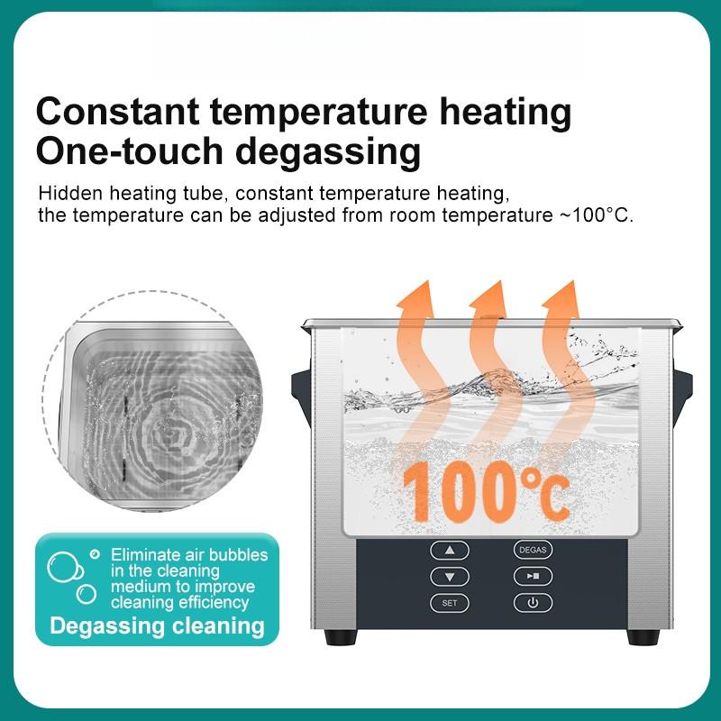 Limpador Ultrassônico de Aquecimento com Display Digital Portátil 220V Industrial para Óculos Joias Odontológico Máquina de Limpeza Equipamento de Laboratório