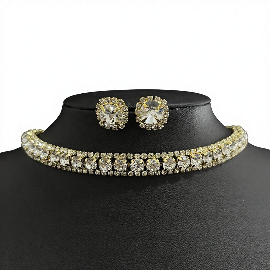 New Arrival Fashion Solid Color Zircon Heart Alloy Bamboo Chain Necklace for Women