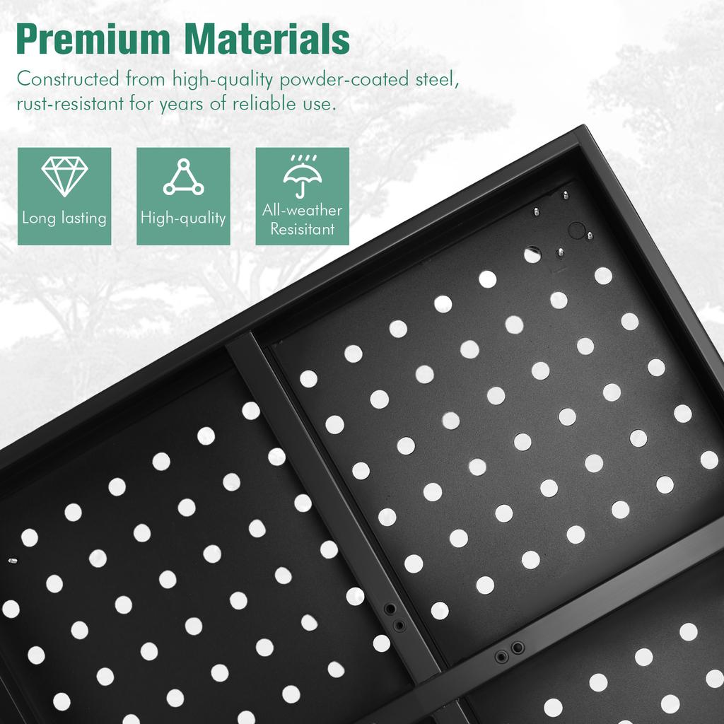 Patio Umbrella Base Fillable Umbrella Holder Metal Cantilever Umbrella Base for Outdoor Patio Garden Deck Poolside Lawn