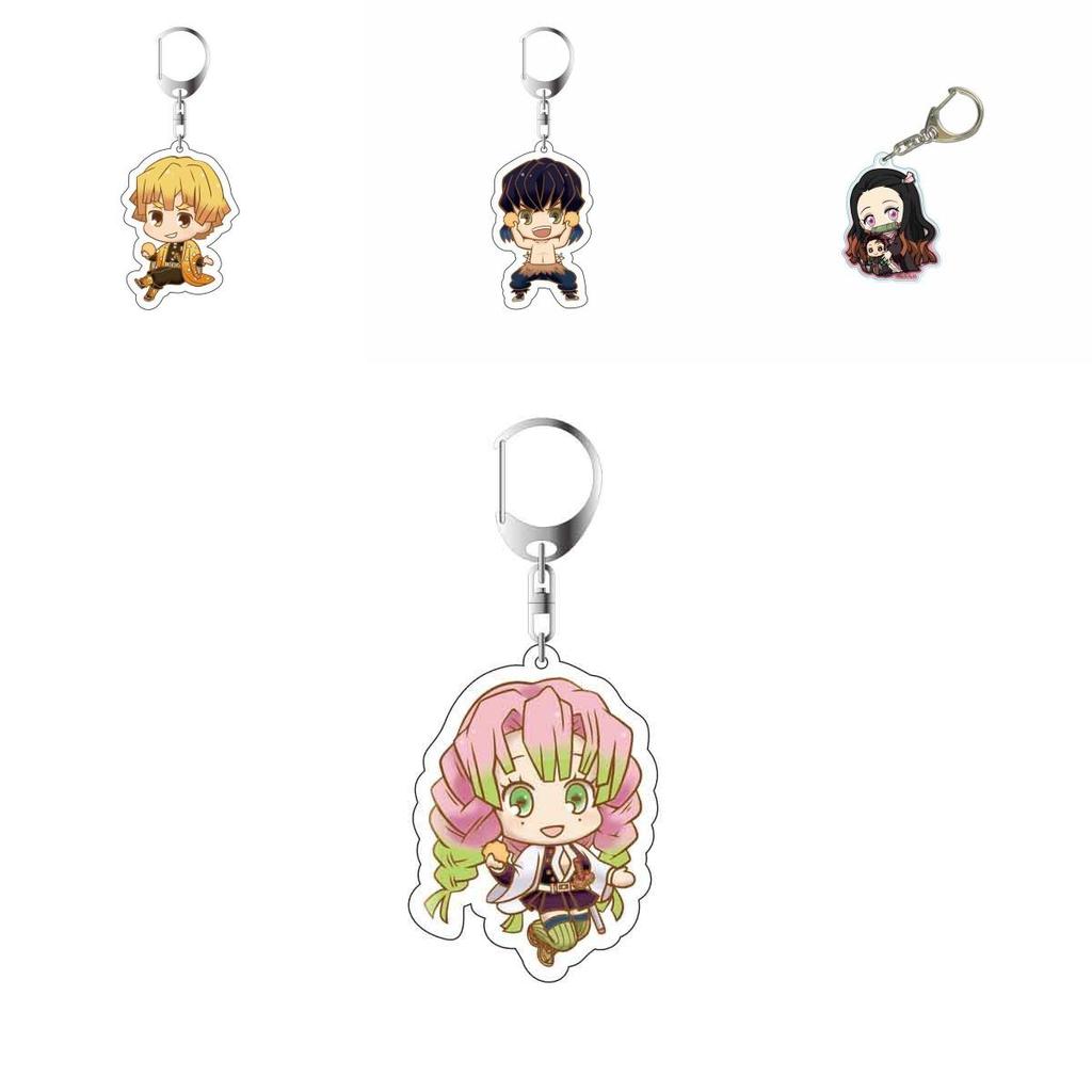 Stylish And Lightweight Demon Slayer Anime Cartoon Character Acrylic Keychain Bag Pendant Accessories Easy To Carry