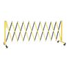 Industrial Expandable Barricade, 3.94m Expandable Safety Barrier, Flaxible Mobile Barricade with Locking Casters, Portable Folding Security Gate