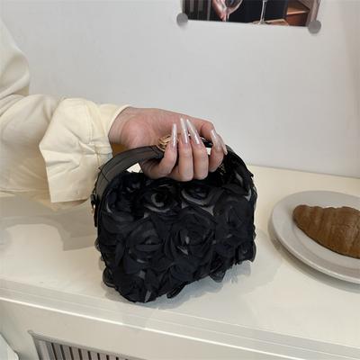 2025 New Summer Sweet Rose Dinner Bag Banquet Handbag Cheongsam Evening Literary Oblique Span Bag
