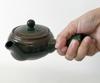 Nakashima Banko Ware Green Tea Teapot with a Mesh Bottom for Spreading Tea Leaves (Oribe Glaze)