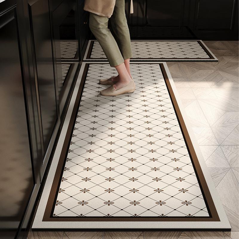 Diatomite Kitchen Floor Rug Anti-Slip Oil-Proof Water-Absorbing, Dirt-Resistant And Waterproof Door Mat For Home Decor