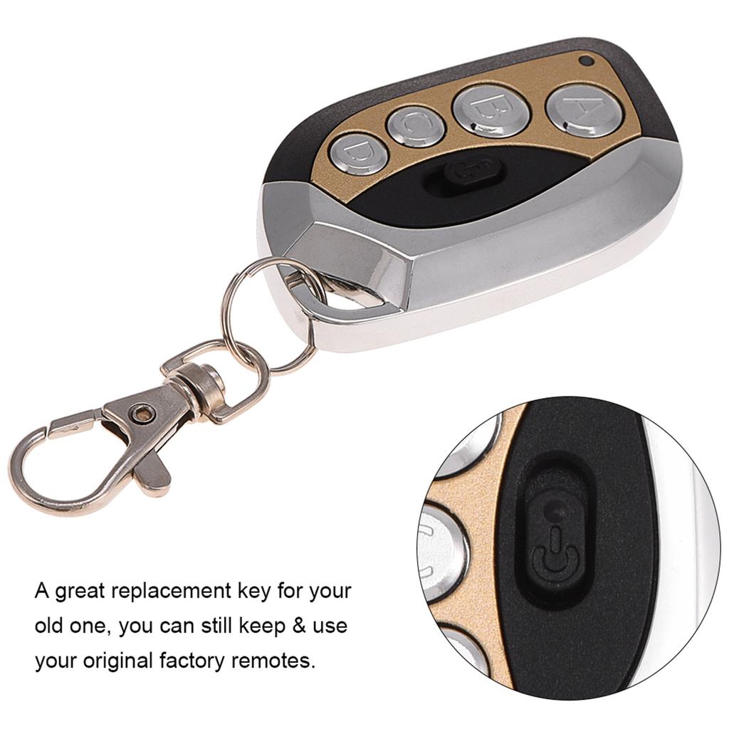 433.92MHz Electric Cloning Universal Garage Door Gate Remote Control Duplicator Key Fob Gold