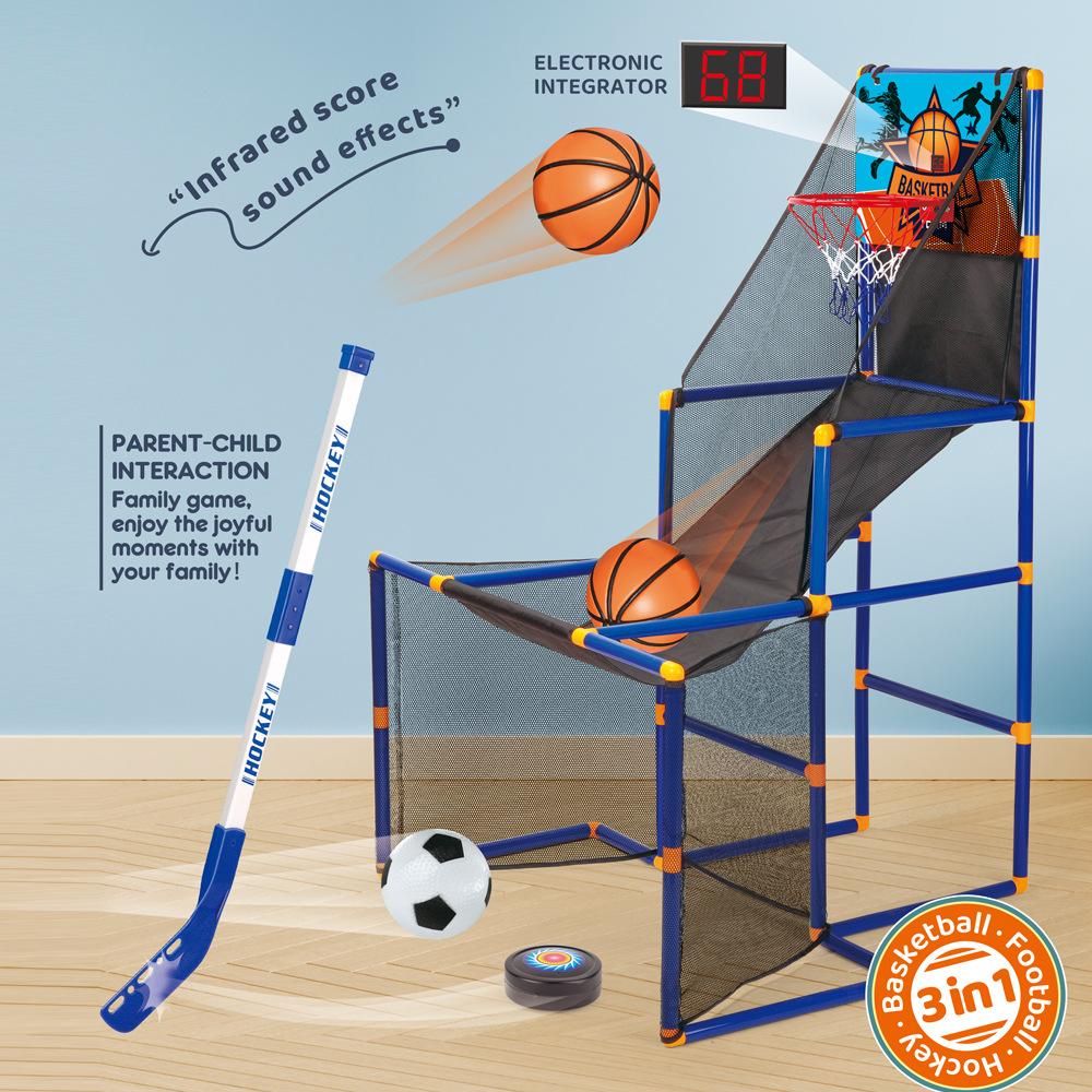 Scorable 3-in-1 Shooting Rack Outdoor Eltern-Kind Ballwerfen Sportspielzeuganzug
