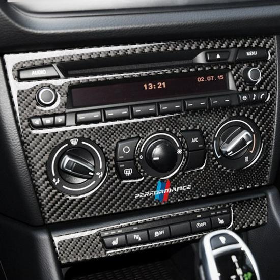 Carbon Fiber Gear Shift Panel Frame Sticker for 2011-2015 BMW X1 E84 Interior Modification