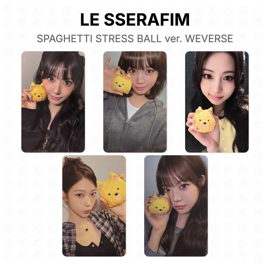 LE SSERAFIM SPAGHETTI STRESS BALL Ver. WEVERSE Official Photocard