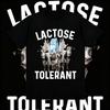Sommer Meme Laktoseintolerant Lustiges T-Shirt Retro Herren Damen Freizeitshorts, 100% Baumwolle Bedrucktes Humorvolles T-Shirt Y2k