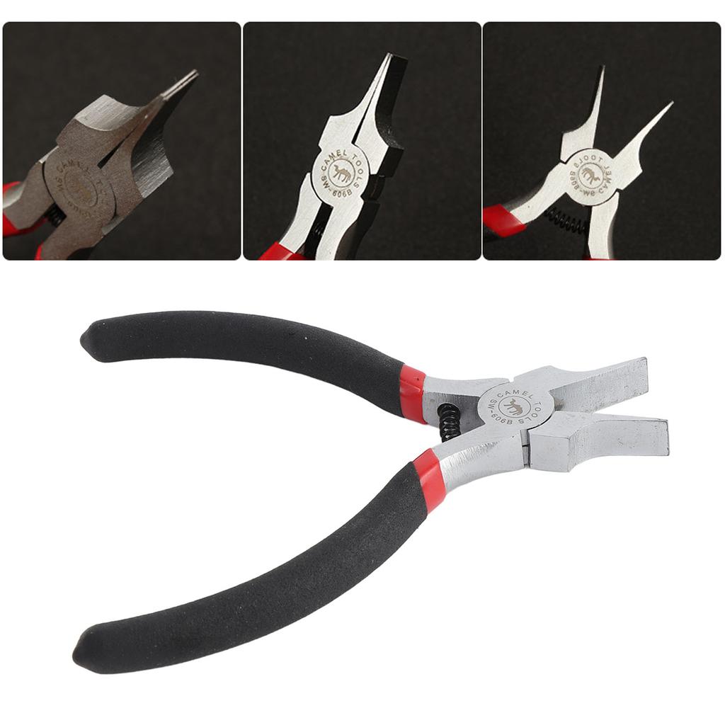 Slim Flat Nose Pliers Wide Flat Nose Pliers 5 Inch Multifunctional Ni Iron Alloy Thin Flat Needle Nose Pliers for Jewelry Making